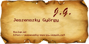 Jeszenszky György névjegykártya