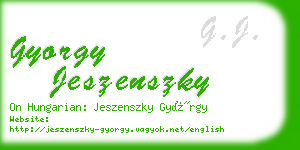 gyorgy jeszenszky business card